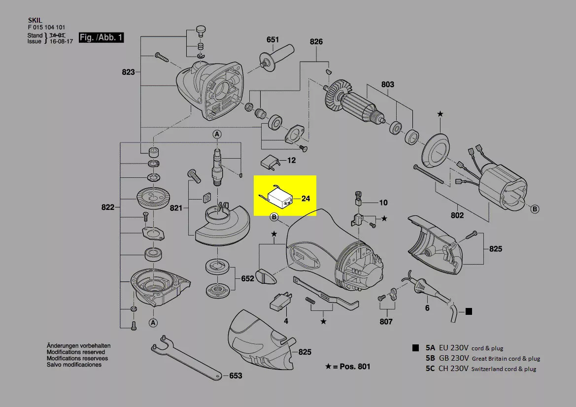 Régulateur de vitesse réf. 2610Z06418 Skil